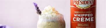 Lavender Espresso with President Whipped Cream